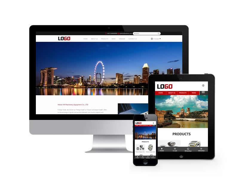 多语言外贸类网站pbootcms模板(带手机端)